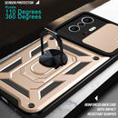 For Xiaomi Mi 11T / 11T Pro Sliding Camera Cover Design TPU+PC Protective Case(Gold)