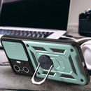 For Xiaomi Mi 11T / 11T Pro Sliding Camera Cover Design TPU+PC Protective Case(Dark Green)
