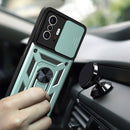 For Xiaomi Mi 11T / 11T Pro Sliding Camera Cover Design TPU+PC Protective Case(Dark Green)