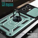 For Xiaomi Mi 11T / 11T Pro Sliding Camera Cover Design TPU+PC Protective Case(Dark Green)
