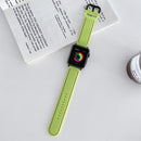 Honeycomb Hole Sewing Silicone Watch Band For Apple Watch Series 7 41mm / 6&SE&5&4 40mm / 3&2&1 38mm(Green)