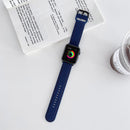 Honeycomb Hole Sewing Silicone Watch Band For Apple Watch Series 7 41mm / 6&SE&5&4 40mm / 3&2&1 38mm(Blue)