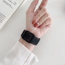 Honeycomb Hole Sewing Silicone Watch Band For Apple Watch Series 7 41mm / 6&SE&5&4 40mm / 3&2&1 38mm(Black Blue)