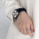 Two-color Silicone Hydraulic Buckle Watch Band For Apple Watch Series 7 41mm / 6&SE&5&4 40mm / 3&2&1 38mm(Black Red)