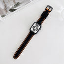 Two-color Silicone Hydraulic Buckle Watch Band For Apple Watch Series 7 45mm / 6&SE&5&4 44mm / 3&2&1 42mm(Black Orange)