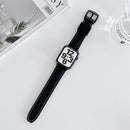 Two-color Silicone Hydraulic Buckle Watch Band For Apple Watch Series 7 45mm / 6&SE&5&4 44mm / 3&2&1 42mm(Black Grey)