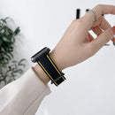 Two-color Silicone Hydraulic Buckle Watch Band For Apple Watch Series 7 45mm / 6&SE&5&4 44mm / 3&2&1 42mm(Black White)