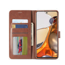 For Xiaomi Mi 11T / 11T Pro LC.IMEEKE Calf Texture Horizontal Flip Phone Leather Case with Holder & Card Slots & Wallet(Brown)