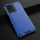 For Xiaomi Mi 11T / 11T Pro Shockproof Honeycomb PC + TPU Phone Case(Blue)