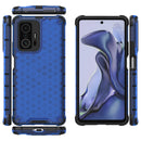 For Xiaomi Mi 11T / 11T Pro Shockproof Honeycomb PC + TPU Phone Case(Blue)