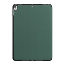 For iPad Air 2019/Pro 10.5 2019/10.2 2019&2020 Dual-Folding Horizontal Flip Tablet Leather Case with Holder & Sleep / Wake-up Function(Dark Green)