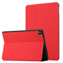 For Samsung Galaxy Tab A7 10.4 T500 Dual-Folding Horizontal Flip Tablet Leather Case with Holder & Sleep / Wake-up Function(Red)