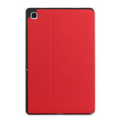 For Samsung Galaxy Tab A7 10.4 T500 Dual-Folding Horizontal Flip Tablet Leather Case with Holder & Sleep / Wake-up Function(Red)