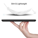 For Samsung Galaxy Tab A7 10.4 T500 Dual-Folding Horizontal Flip Tablet Leather Case with Holder & Sleep / Wake-up Function(Black)