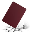For Samsung Galaxy Tab A7 Lite 8.4 T220/T225 Dual-Folding Horizontal Flip Tablet Leather Case with Holder (Wine Red)