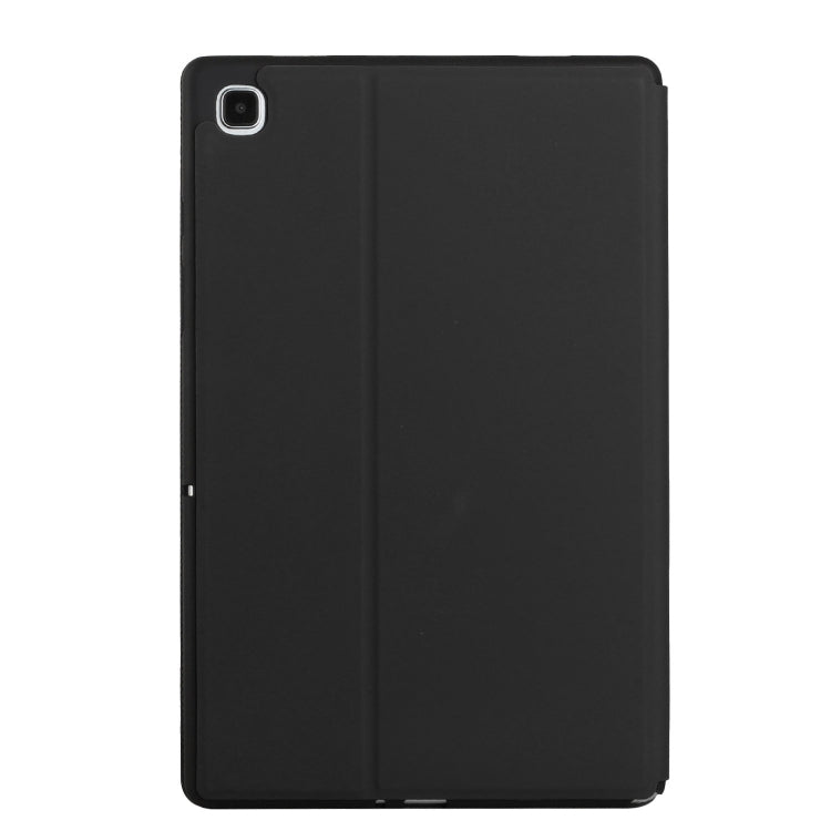 For Samsung Galaxy Tab S6 Lite 10.4 P610/P615 Dual-Folding Horizontal Flip Tablet Leather Case with Holder & Sleep / Wake-up Function(Black)