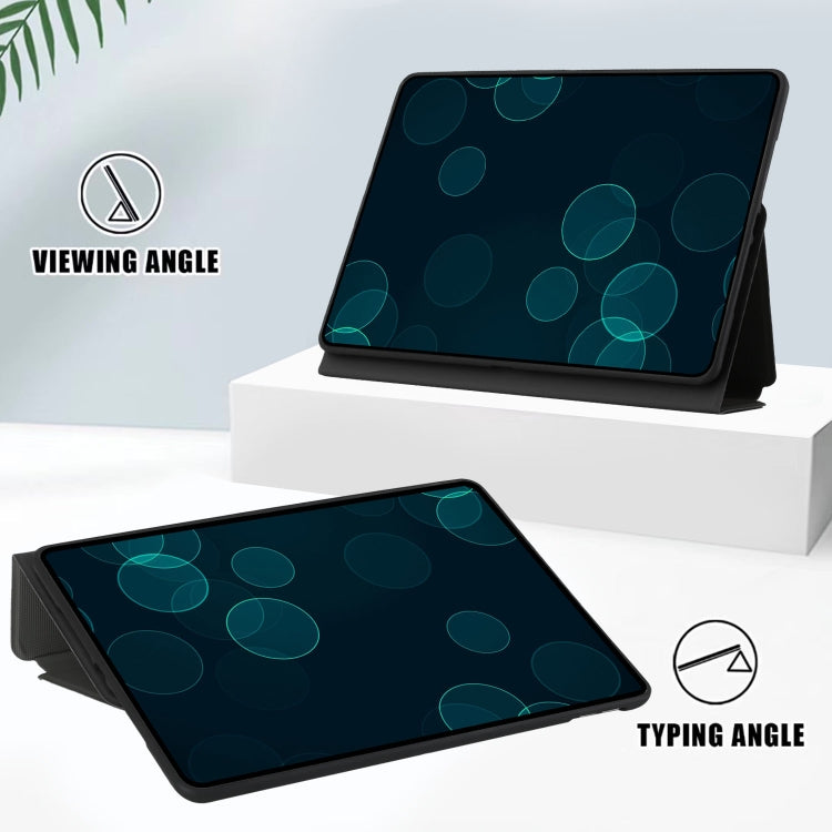 For Samsung Galaxy Tab S6 Lite 10.4 P610/P615 Dual-Folding Horizontal Flip Tablet Leather Case with Holder & Sleep / Wake-up Function(Black)