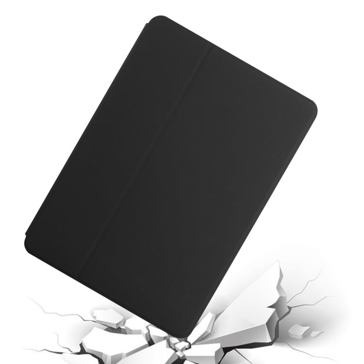 For Samsung Galaxy Tab S6 Lite 10.4 P610/P615 Dual-Folding Horizontal Flip Tablet Leather Case with Holder & Sleep / Wake-up Function(Black)