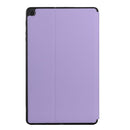 For Huawei MatePad T10 / T10s Dual-Folding Horizontal Flip Tablet Leather Case with Holder(Light Purple)