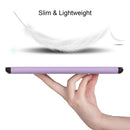 For Huawei MatePad T10 / T10s Dual-Folding Horizontal Flip Tablet Leather Case with Holder(Light Purple)