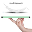 For Huawei MatePad T10 / T10s Dual-Folding Horizontal Flip Tablet Leather Case with Holder(Mint Green)