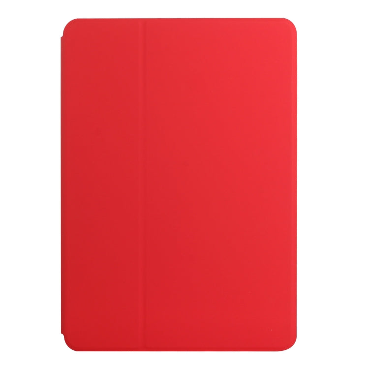For Huawei MediaPad T5 10 Dual-Folding Horizontal Flip Tablet Leather Case with Holder(Red)