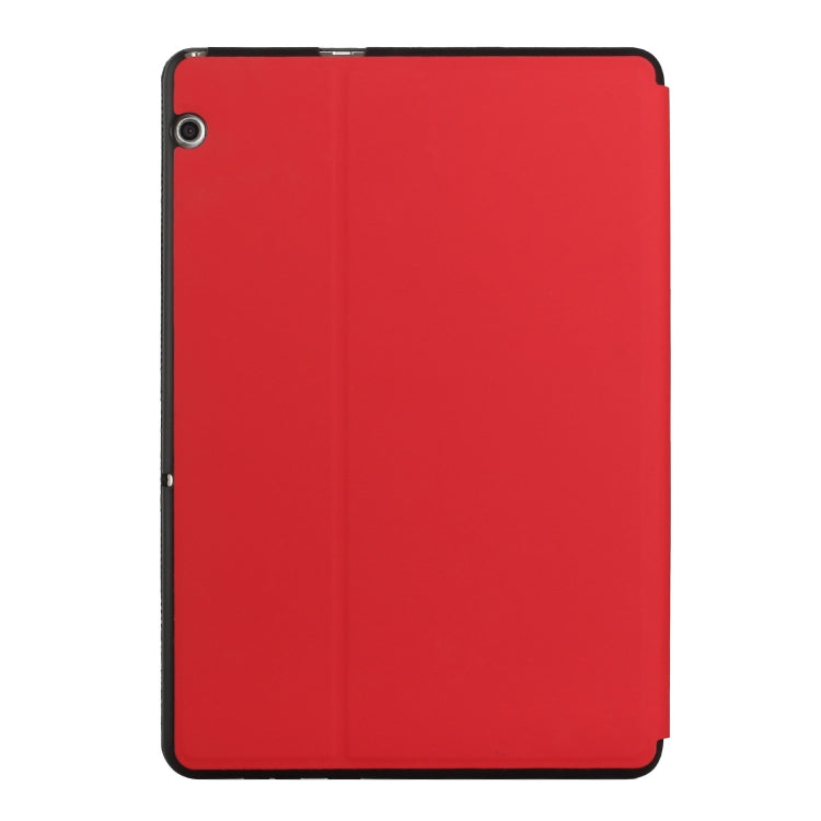 For Huawei MediaPad T5 10 Dual-Folding Horizontal Flip Tablet Leather Case with Holder(Red)