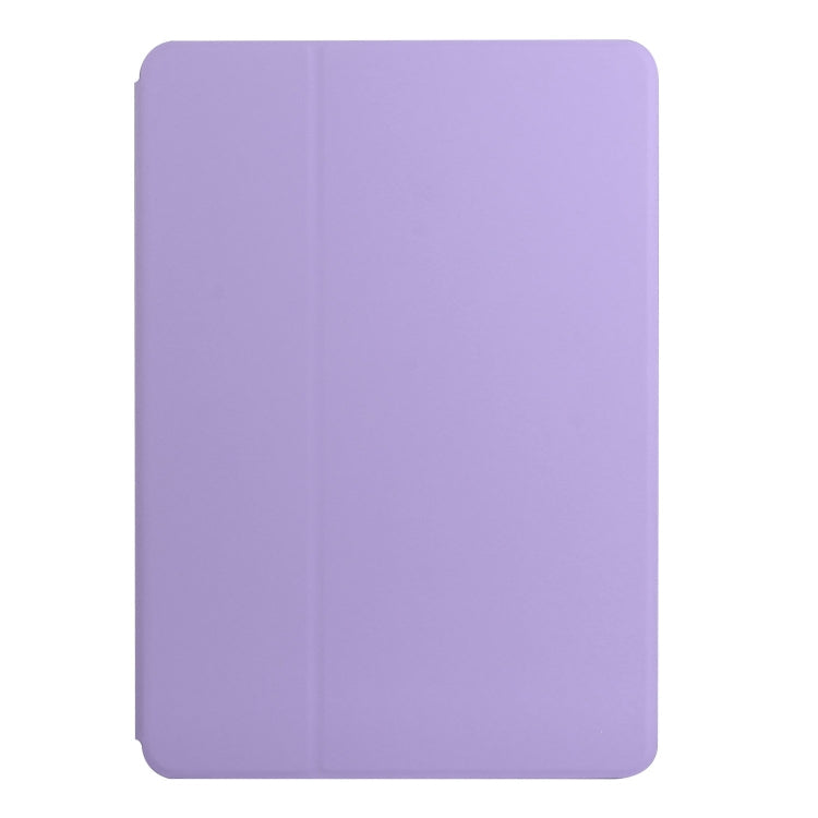 For Huawei MediaPad T5 10 Dual-Folding Horizontal Flip Tablet Leather Case with Holder(Light Purple)