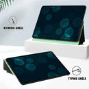 For Huawei MediaPad T5 10 Dual-Folding Horizontal Flip Tablet Leather Case with Holder(Mint Green)