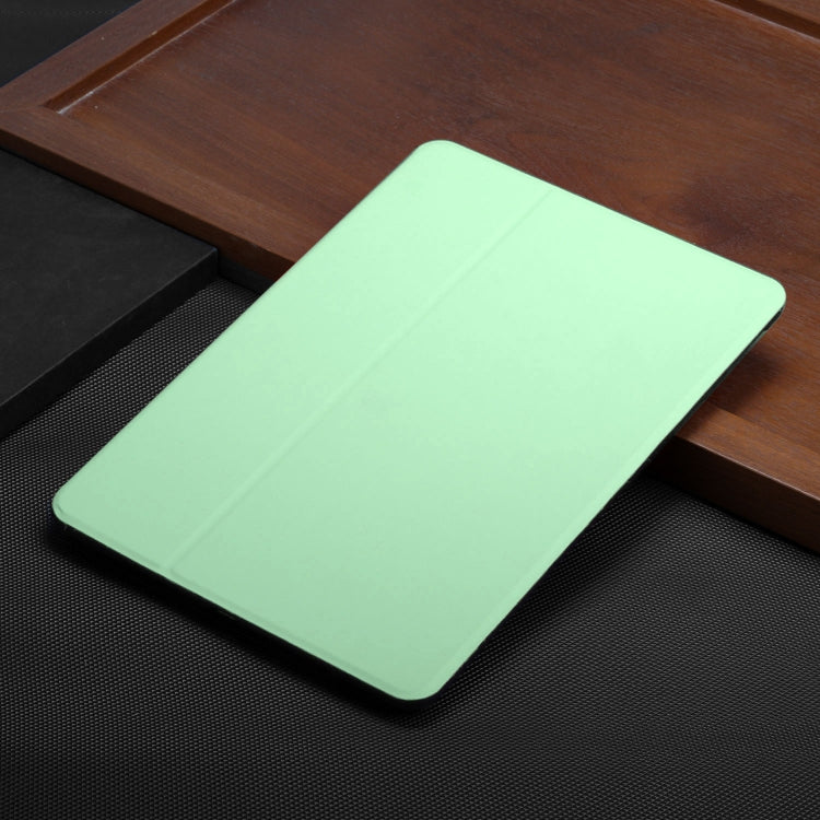 For Huawei MediaPad T5 10 Dual-Folding Horizontal Flip Tablet Leather Case with Holder(Mint Green)