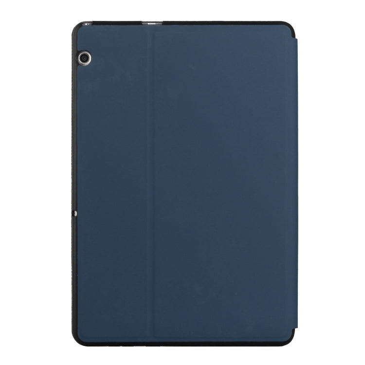 For Huawei MediaPad T5 10 Dual-Folding Horizontal Flip Tablet Leather Case with Holder(Royal Blue)