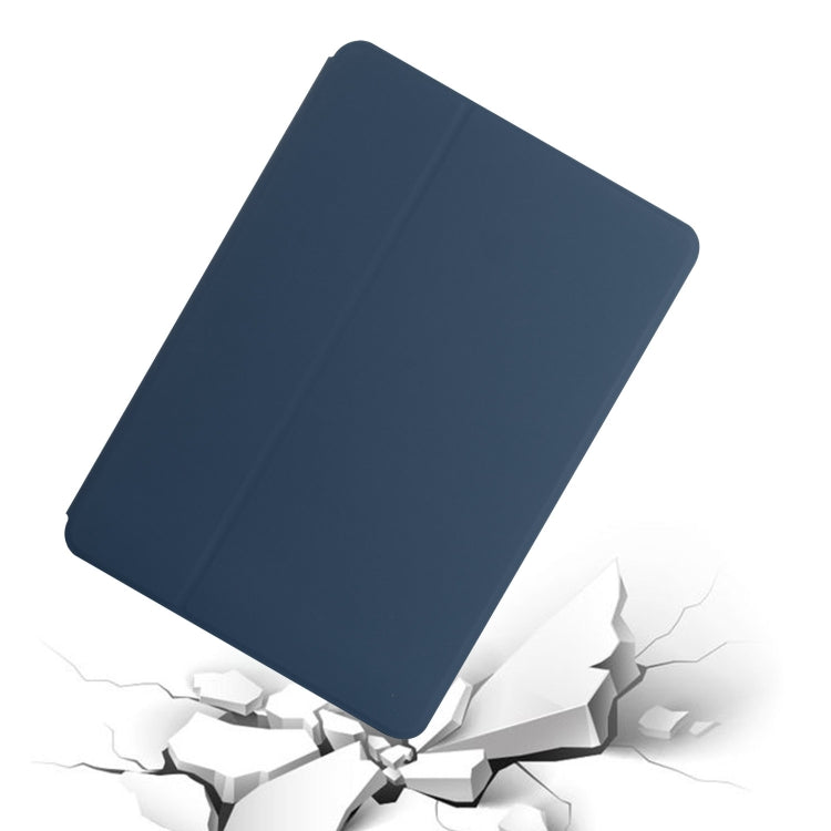 For Huawei MediaPad T5 10 Dual-Folding Horizontal Flip Tablet Leather Case with Holder(Royal Blue)