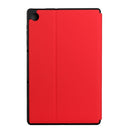 For Lenovo Tab M10 Plus TB-X606F/X606X Dual-Folding Horizontal Flip Tablet Leather Case with Holder(Red)