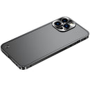 Metal Frame Frosted PC Shockproof Phone Case For iPhone 13 Pro(Black)