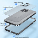 For iPhone 12 Metal Frame Frosted PC Shockproof Phone Case(Black)