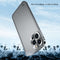 For iPhone 12 Metal Frame Frosted PC Shockproof Phone Case(Black)