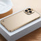 Metal Frame Frosted PC Shockproof Phone Case For iPhone 12 Pro Max(Gold)