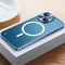 Metal Frame Frosted PC Shockproof Magsafe Case For iPhone 13 mini(Ocean Blue)