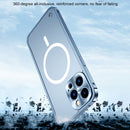 Metal Frame Frosted PC Shockproof Magsafe Case For iPhone 13 mini(Ocean Blue)