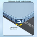 Metal Frame Frosted PC Shockproof Magsafe Case For iPhone 13 mini(Ocean Blue)