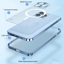 For iPhone 13 Pro Metal Frame Frosted PC Shockproof Magsafe Case (Ocean Blue)