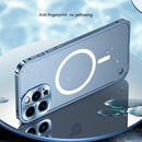 For iPhone 13 Pro Metal Frame Frosted PC Shockproof Magsafe Case (Ocean Blue)