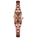 OLEVS 5501 Diamond Small Dial Tungsten Steel Bracelet Quartz Watch for Ladies(Rose Gold)