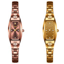 OLEVS 5501 Diamond Small Dial Tungsten Steel Bracelet Quartz Watch for Ladies(Rose Gold)