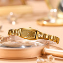 OLEVS 5501 Diamond Small Dial Tungsten Steel Bracelet Quartz Watch for Ladies(Rose Gold)