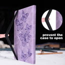 For Samsung Galaxy Tab A7 Lite T220/T225 Embossed Butterfly Pattern Horizontal Flip Leather Tablet Case(Purple)