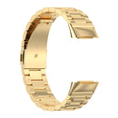 For Fitbit Charge 5 Three-bead Stainless Steel Watch Band(Gold)
