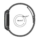 For Fitbit Charge 5 Three-bead Stainless Steel Watch Band(Black)