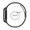 For Fitbit Charge 5 Three-bead Stainless Steel Watch Band(Black)
