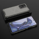 For Xiaomi Mi 11T / 11T Pro Shockproof Honeycomb PC + TPU Case with Neck Lanyard(Black)